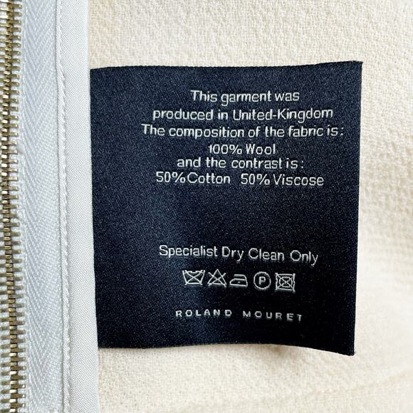 Roland Mouret Cream Bodycon Midi Dress 40 EU 6-8 US - Picture 4 of 4